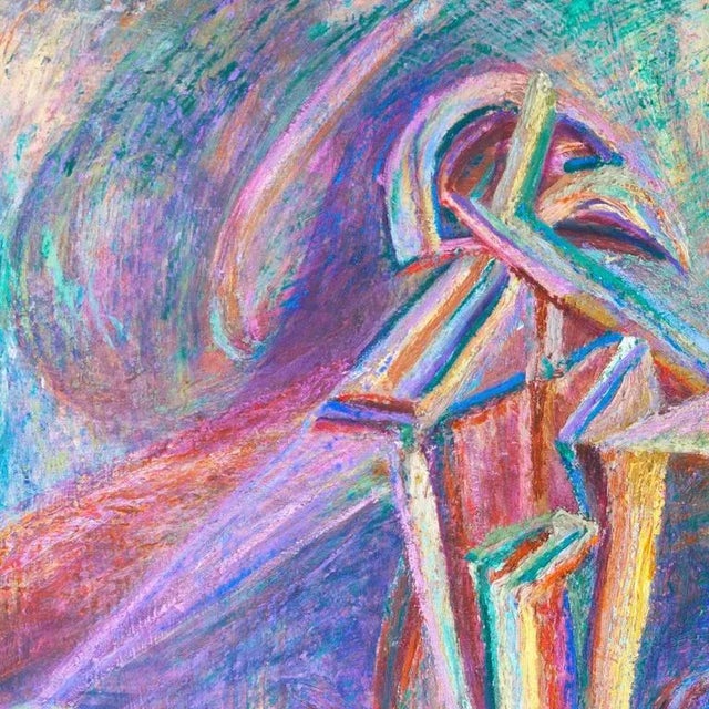 Purple 'Geometric Abstract' by Duane Bousfield For Sale - Image 8 of 11