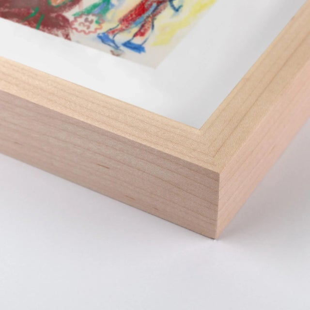 DESCRIPTION: At the Airport by Happy Menocal in Natural Maple Frame, Medium Art Print SPECIFICATIONS: Type: Framed Paper....