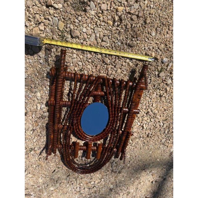 Late 20th Century Vintage Adirondack Twig Mirror For Sale - Image 5 of 6