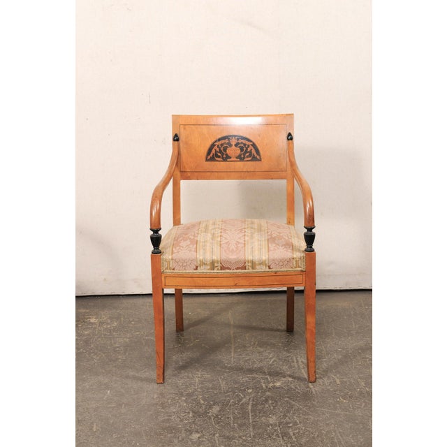Pair of Mid 19th Century Danish Birch Armchairs For Sale - Image 4 of 13