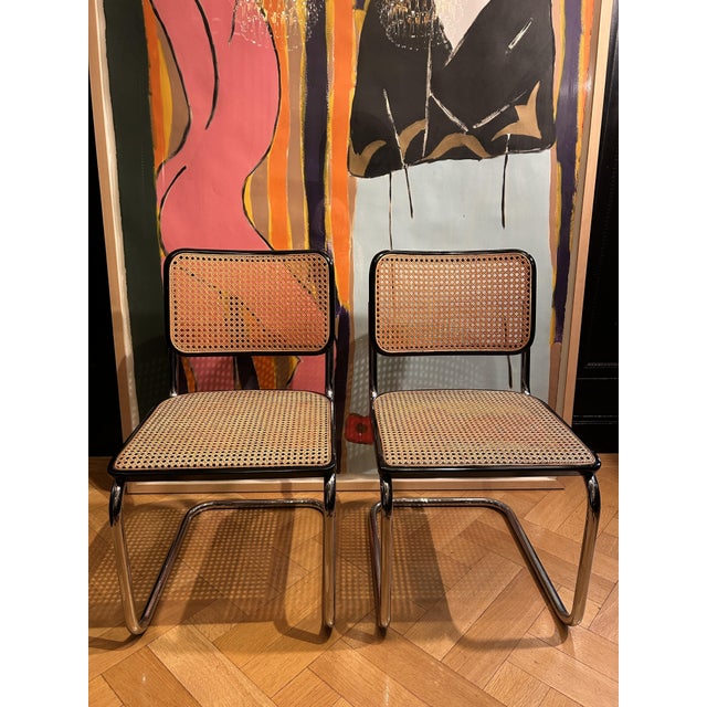 S32 Cantilever Chairs by Marcel Breuer for Thonet, 1980s, Set of 2 For Sale - Image 6 of 10