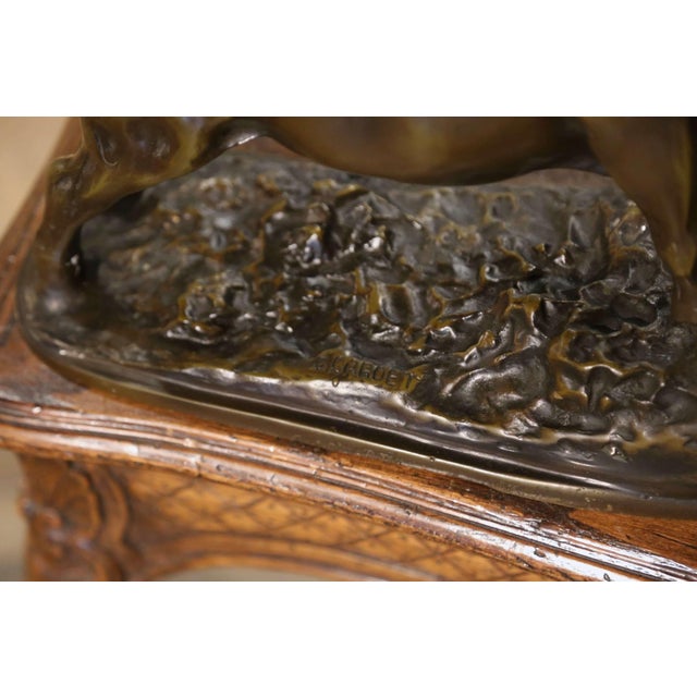 Late 19th Century 19th Century French Patinated Bronze Bull Sculpture Signed G. Gardet For Sale - Image 5 of 12