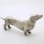 Metal Vintage Italian Handmade Genuine Silver Large Dachshund Dog Detailed Figurine For Sale - Image 7 of 10