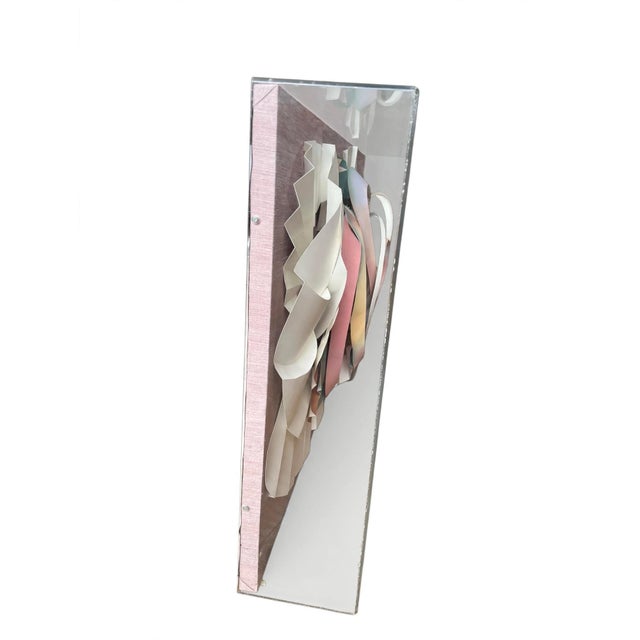 Plastic Vintage 1980s Postmodern Don Bowman Incased Lucite Acrylic Paper Wall Art Sculpture Signed Mid Century Modern For Sale - Image 7 of 12