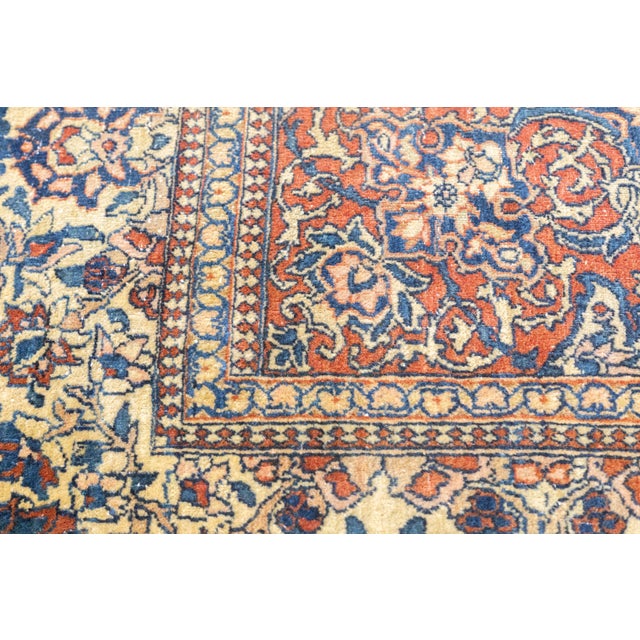 Beige Antique Persian Isfahan Rug 4’2" X 6’7" For Sale - Image 8 of 12