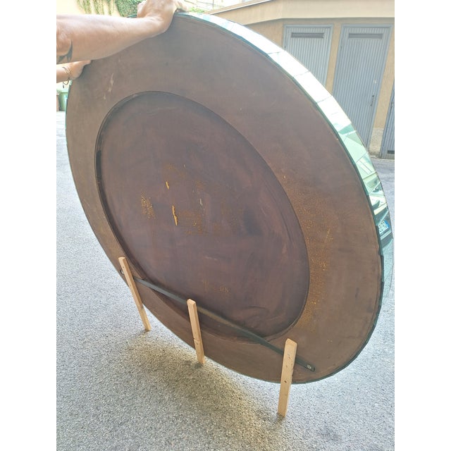 Blue Mirror with Glass Strips and Piece on Important Italian Commission, 1990s For Sale - Image 8 of 10