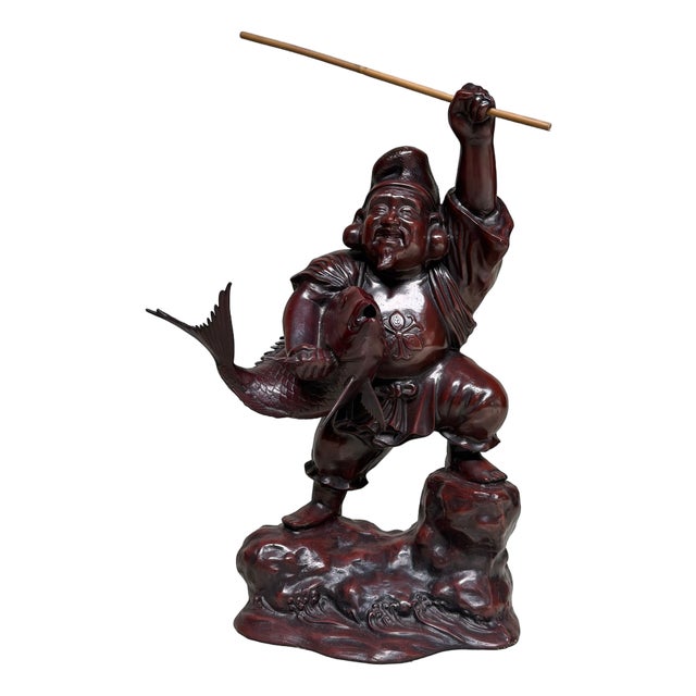 Large Japanese Ebisu Statue, 1950s For Sale