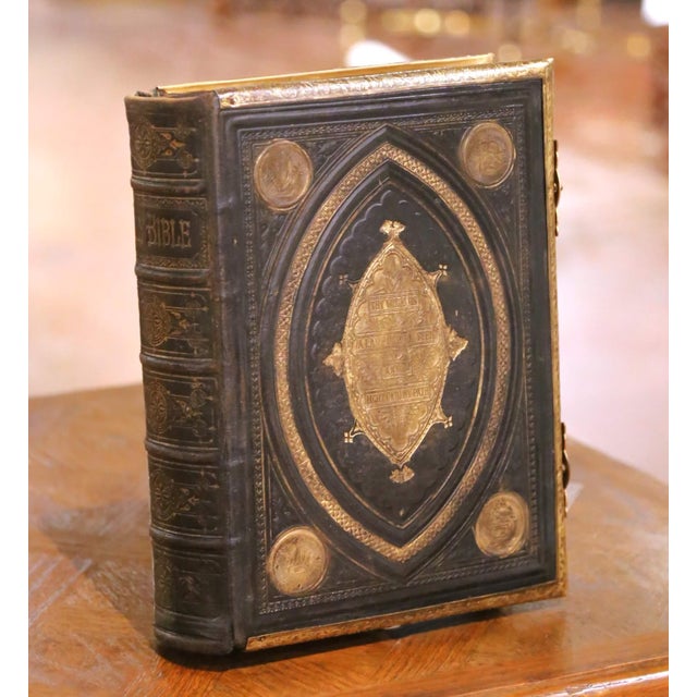 Metal 19th Century Brown’s Self-Interpreting Family Bible With Brass Clasps For Sale - Image 7 of 16