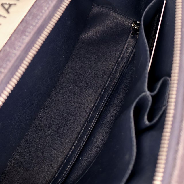 Chanel Dark Denim Quilted Trendy Two-Way Medium Bowler Bag, 2015 - 2016. For Sale - Image 11 of 12