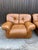 Mid-Century Modern Set of Mid-Century Chairs in Cognac-Colored Leather, 1970s For Sale - Image 3 of 9