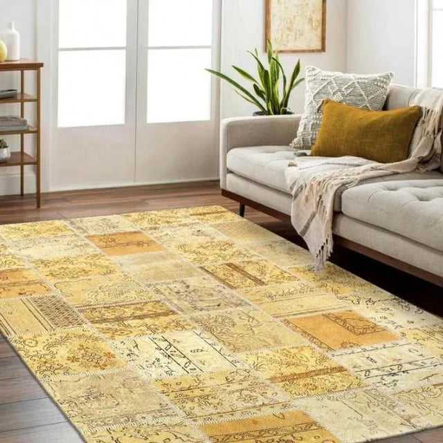 Modern Pasargad Turkish Vintage Patchwork Rug For Sale - Image 3 of 4