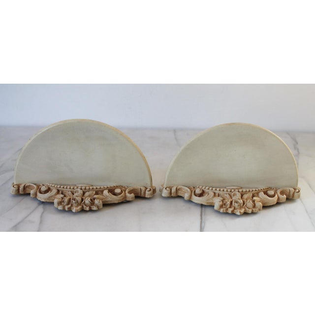 Vintage Victorian Style Cameo Wood Wall Shelves - A Pair For Sale In Milwaukee - Image 6 of 11