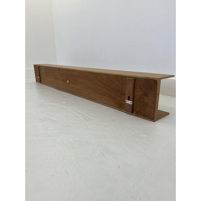Mid-Century Modern Large Floating Teak Wall Mounted Shelf attributed to Walter Wirtz for Wilhelm Renz, 1969 For Sale - Image 3 of 8