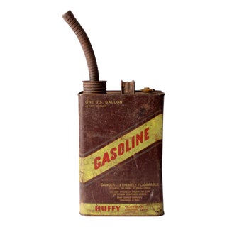 Vintage Huffy One Gallon Metal Gas Can For Sale