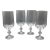Bohemian Cut Crystal Ball Stem Goblets-Set of 4 For Sale