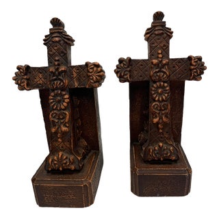 Mid 20th Century Cross Bookends - a Pair For Sale
