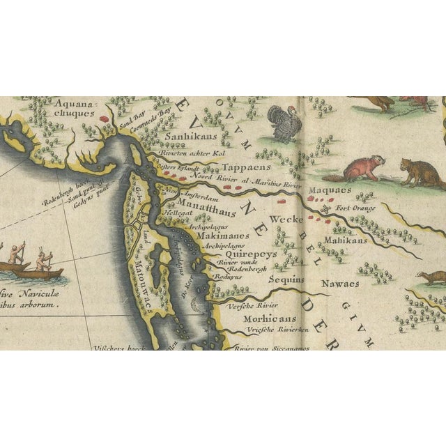 Antique New England Map, 1642 For Sale - Image 4 of 15