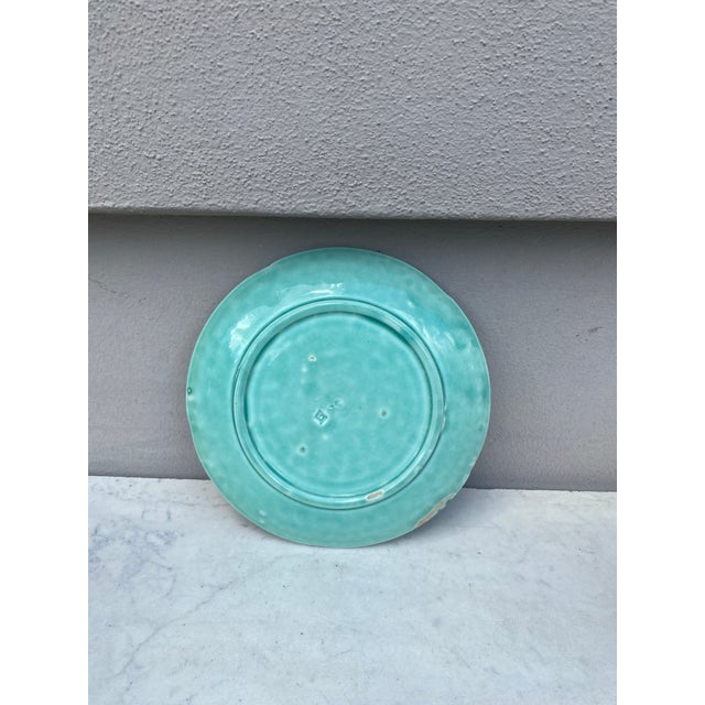 German Majolica Black-Eyed Susan Plate Circa 1900 For Sale - Image 4 of 4