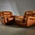 Brown Leather Sofa and Lounge Chairs, 1970s, Set of 3 For Sale - Image 5 of 18