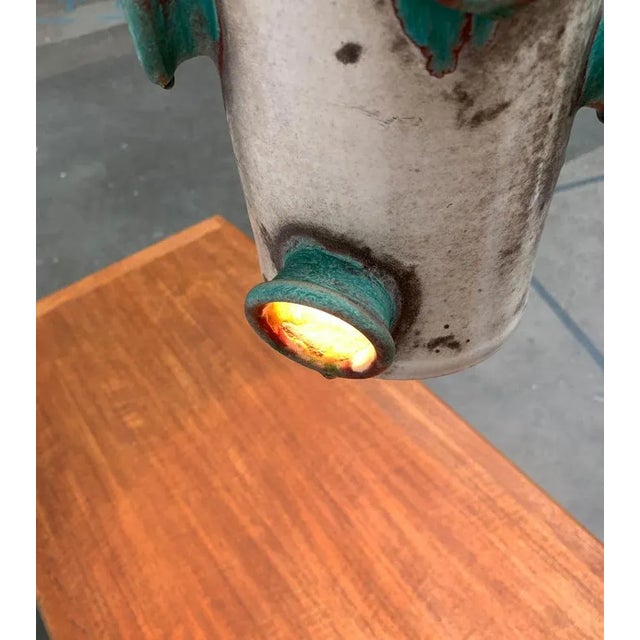 Mid-Century Studio Pottery Ceramic Pendant Lamp from Palette Design, 1960s, Set of 3 For Sale - Image 15 of 18