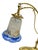 Art Nouveau Brass Table Lamp with Glass Paste Lampshade, 1920s For Sale - Image 4 of 11