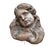 This delicate bust depicts a cherub with youthful features, his head tilted with an expression imbued with gentleness and...
