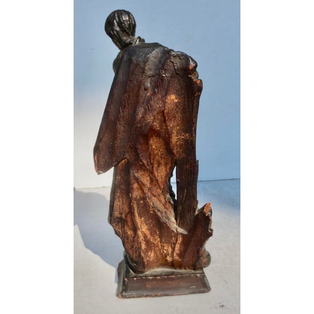 Art Deco Antique Wooden Art Deco Figure Circa 1920s' For Sale - Image 3 of 9