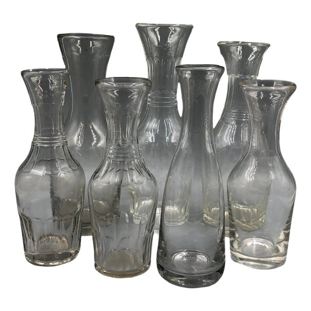 Antique Biedermeier Carafes, France, Set of 7 For Sale