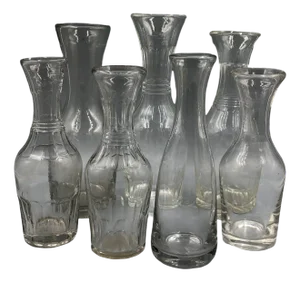 Antique Biedermeier Carafes, France, Set of 7