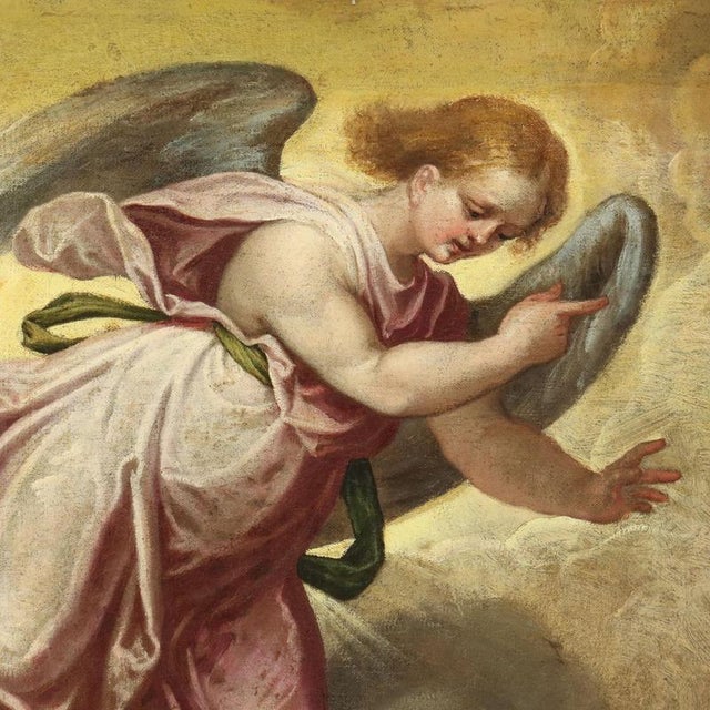 Saint Joachim and the Angel, Oil on Canvas, Late 16th Century For Sale - Image 5 of 12