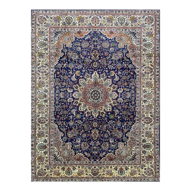 1970s Old Persian Tabriz Masterpiece Rug 8’2″ X 11’6″ For Sale
