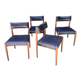 Early Mid Century Rosewood Danish Modern Dinning Chairs- Set of 4 For Sale