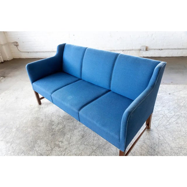 Danish 1940's Settee Similar to Ole Wanscher For Sale - Image 10 of 13