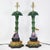 Pair of Vintage Hand-Painted Chinoiserie Tole Palm Tree and Figurine Table Lamps For Sale - Image 12 of 12