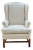 Traditional Chippendale Style Wingback Chair For Sale