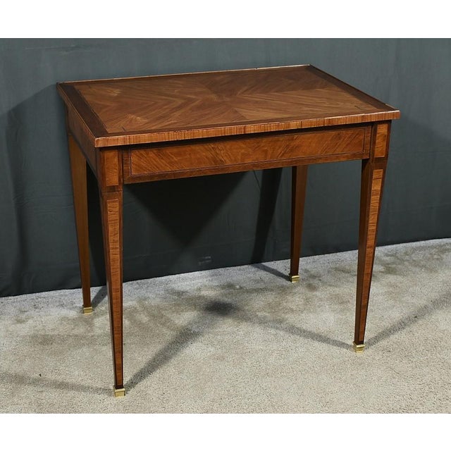 Small Marquetry Desk Table For Sale - Image 4 of 15