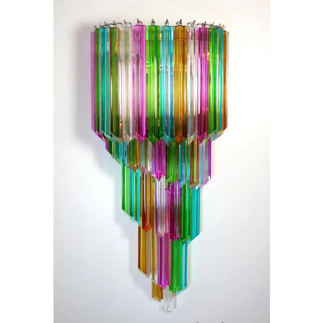 Italian Venini Style Murano Glass Sconces, 1980s, Set of 2 For Sale - Image 6 of 9
