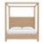 Case & Canvas "Angelo" King Sized Canopy Bed in Natural Oak With Brass Accents For Sale