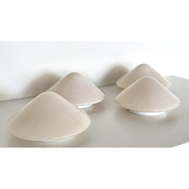 Mid-Century Italian Murano Glass Flush Mount with Swirl Glass, 1970s For Sale - Image 11 of 17