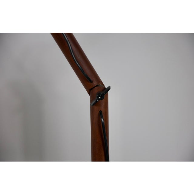 Mid-Century Adjustable Wooden Floor Lamp attributed to Domus, 1960s For Sale - Image 6 of 13