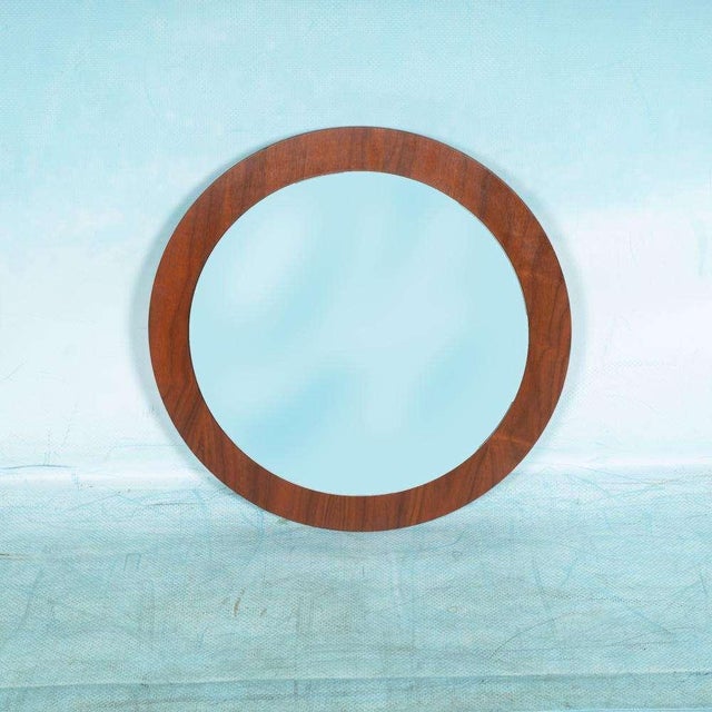 Vintage Wall Mirror in Walnut For Sale - Image 9 of 9