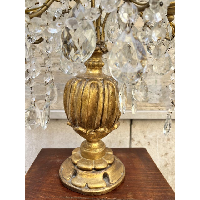 Gilded Wooden Pinwheel Lamp, 1890s For Sale - Image 5 of 8