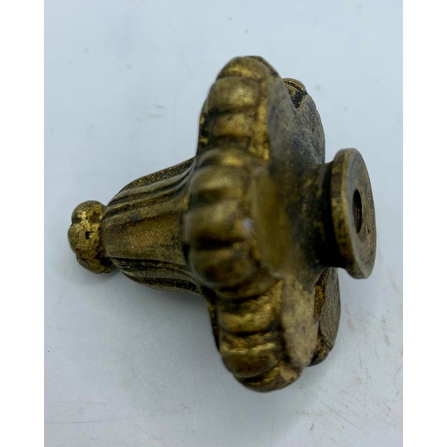 Antique 19th Century French Rococo Revival Gilt Bronze Lamp Finials Napoleon III - a Pair For Sale - Image 4 of 5