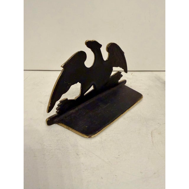 Pair of Virginia Metalcrafters Brass Eagle Bookends For Sale In New York - Image 6 of 11