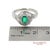 Gia Certified Solid Platinum 900 Natural Diamond and Natural Emerald Ring, Size 6.5 For Sale - Image 9 of 12