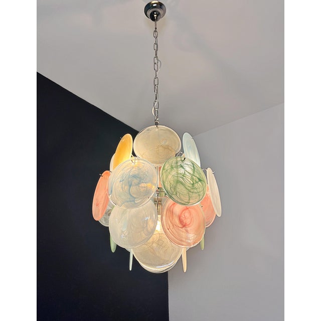 Vintage Italian Murano Glass Chandelier, 1990s For Sale - Image 16 of 17