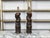 A pair of Italian carved walnut fragments from the 19th century depicting Solomonic columns wrapped with foliage and...