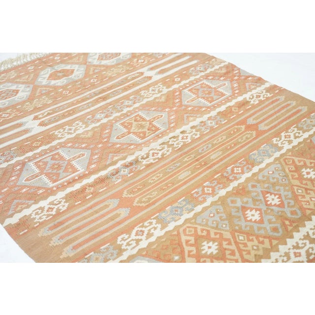 Tan Vintage Kilim Rug 3'0'' x 4'7'' For Sale - Image 8 of 9