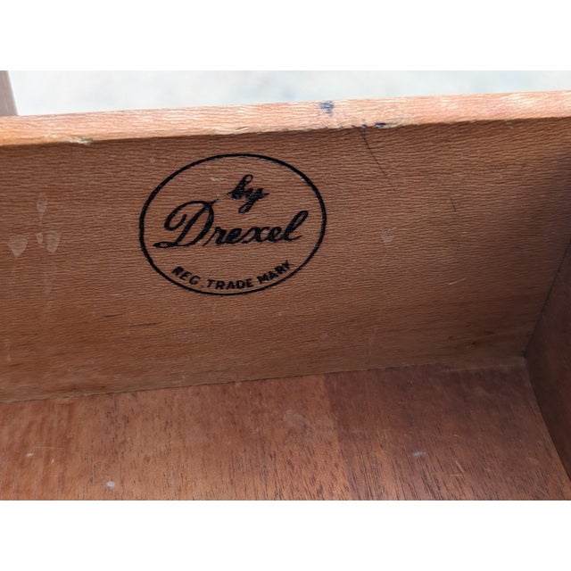 Drexel Drexel Vintage 1960s Travis Court Federal Mahogany Two Drawers Nightstand For Sale - Image 4 of 12