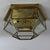 Vintage Hexagonal Brass Ceiling Lamp with Beveled Glass, 1970s For Sale - Image 10 of 10